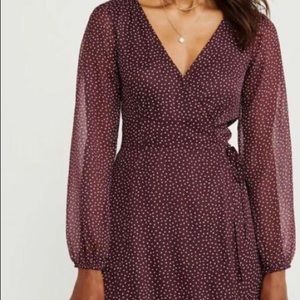 A&F Women’s Chiffon Wrap Dress NWT